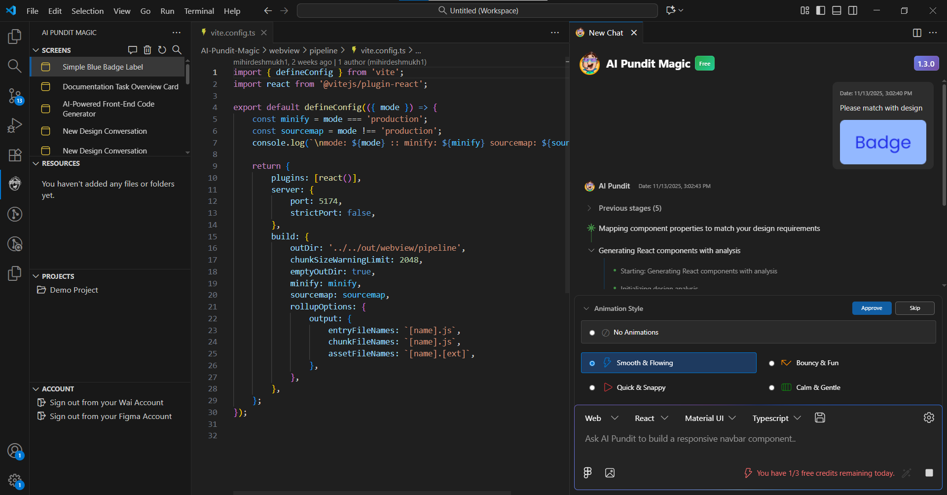 Validate AI Choices Interaction