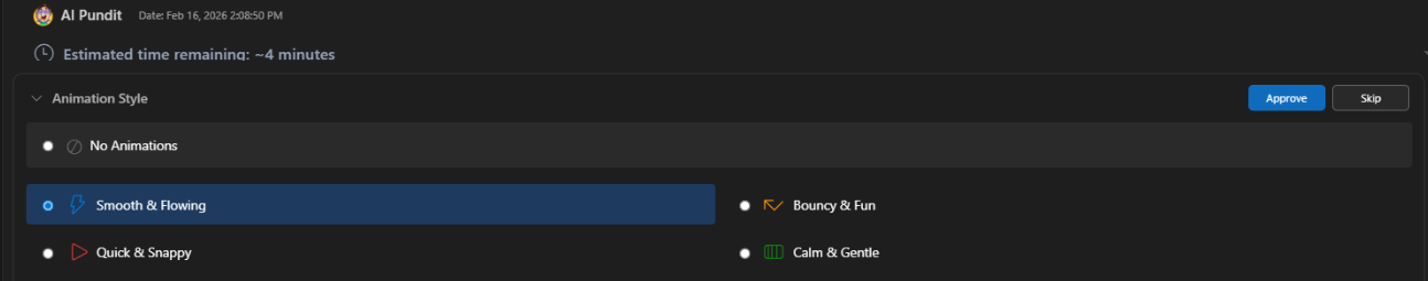 Animation Selector Interaction 