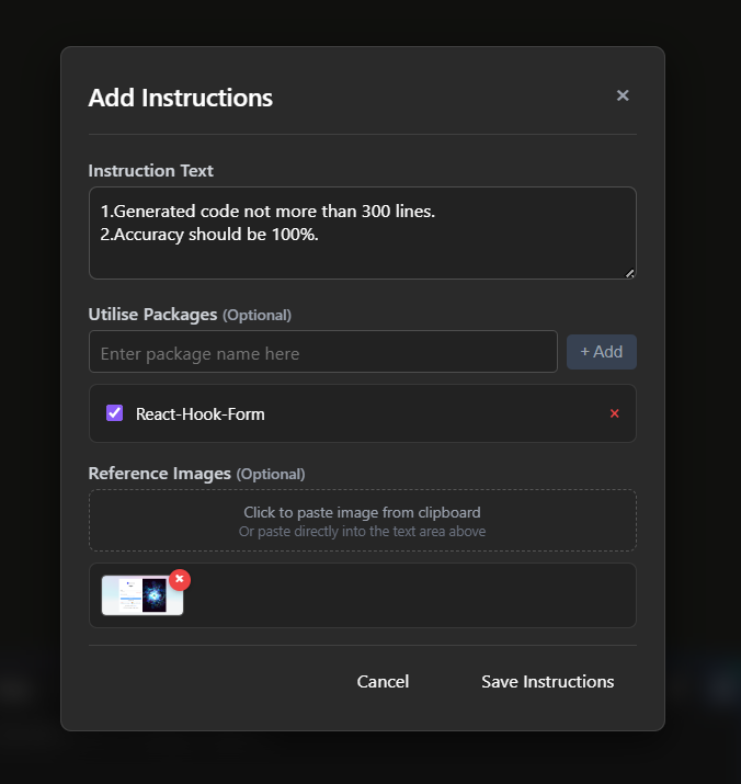 Instructions